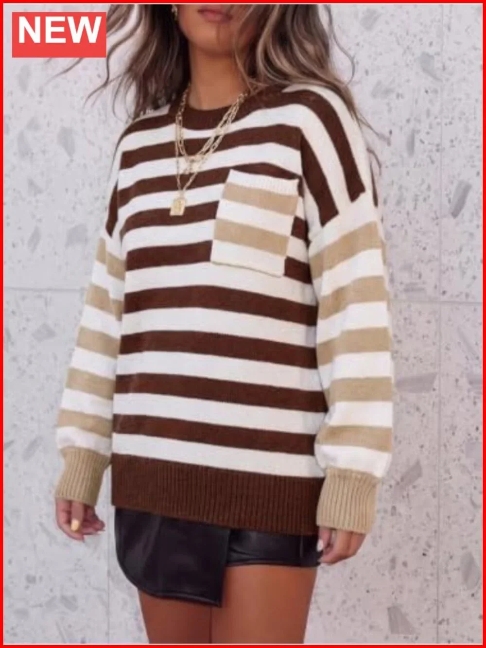 N/A oversized striped